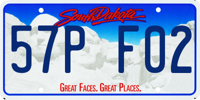 SD license plate 57PF02