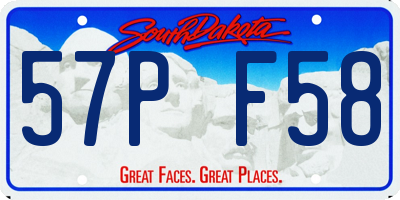 SD license plate 57PF58