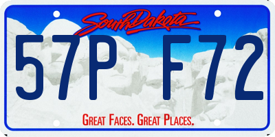 SD license plate 57PF72