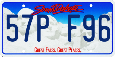 SD license plate 57PF96