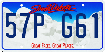 SD license plate 57PG61