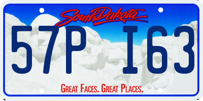 SD license plate 57PI63
