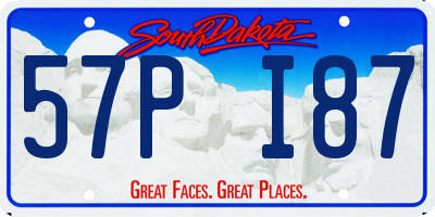 SD license plate 57PI87
