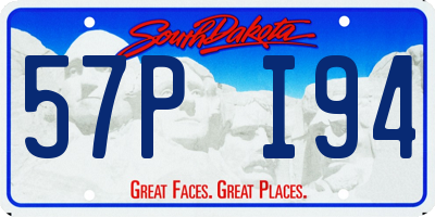 SD license plate 57PI94