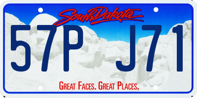 SD license plate 57PJ71