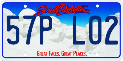 SD license plate 57PL02