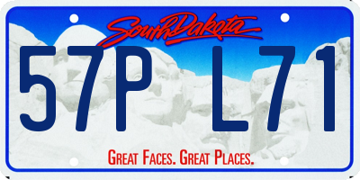 SD license plate 57PL71