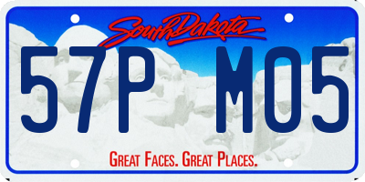 SD license plate 57PM05