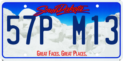 SD license plate 57PM13