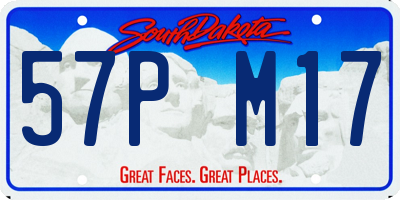 SD license plate 57PM17
