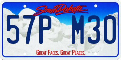 SD license plate 57PM30