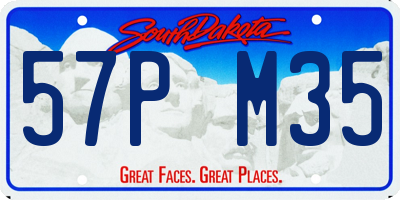 SD license plate 57PM35