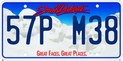 SD license plate 57PM38