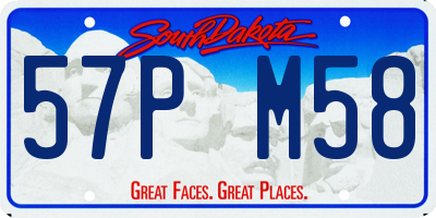 SD license plate 57PM58