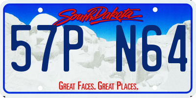 SD license plate 57PN64