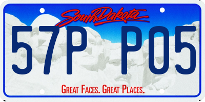 SD license plate 57PP05