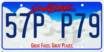SD license plate 57PP79