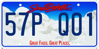 SD license plate 57PQ01