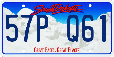 SD license plate 57PQ61