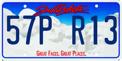 SD license plate 57PR13