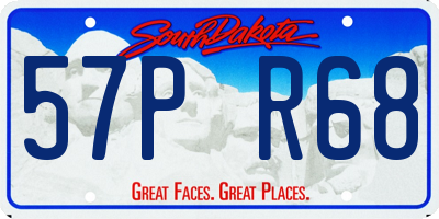 SD license plate 57PR68