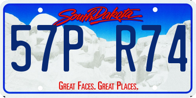 SD license plate 57PR74
