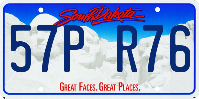 SD license plate 57PR76