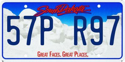 SD license plate 57PR97