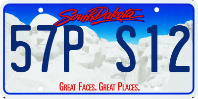 SD license plate 57PS12