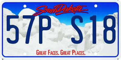 SD license plate 57PS18