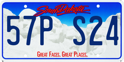 SD license plate 57PS24