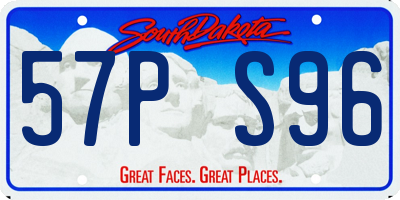 SD license plate 57PS96