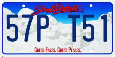 SD license plate 57PT51