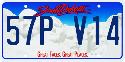 SD license plate 57PV14