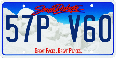 SD license plate 57PV60