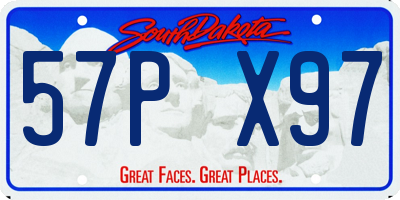 SD license plate 57PX97
