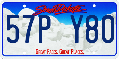 SD license plate 57PY80