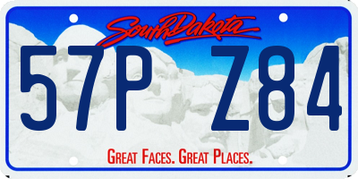 SD license plate 57PZ84
