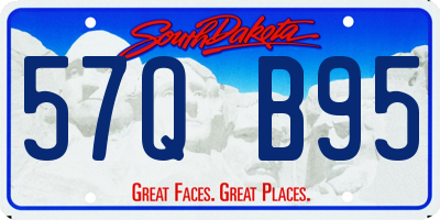 SD license plate 57QB95