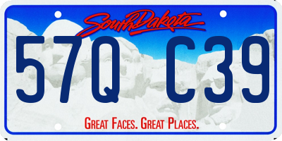 SD license plate 57QC39