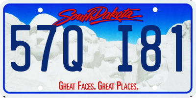 SD license plate 57QI81