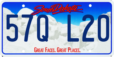 SD license plate 57QL20