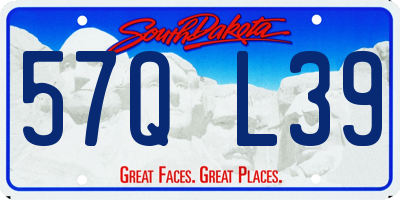 SD license plate 57QL39