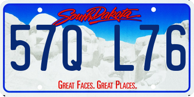 SD license plate 57QL76