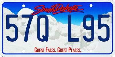 SD license plate 57QL95