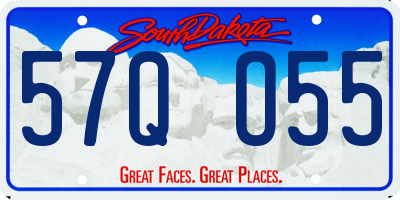 SD license plate 57QO55