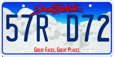 SD license plate 57RD72