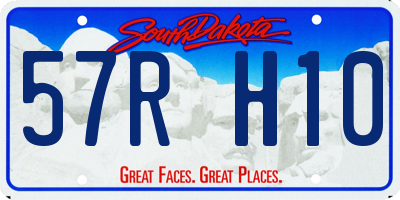 SD license plate 57RH10