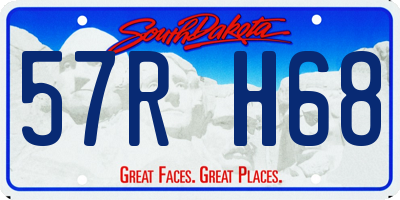 SD license plate 57RH68