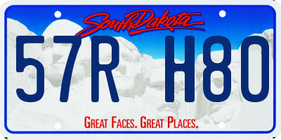 SD license plate 57RH80